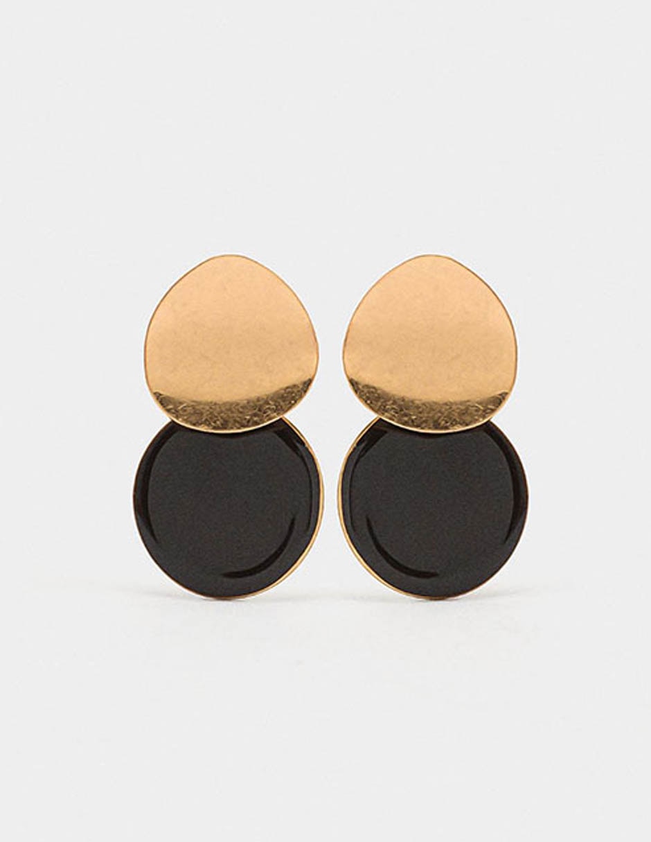 Aretes largos Petals con acabado brillante