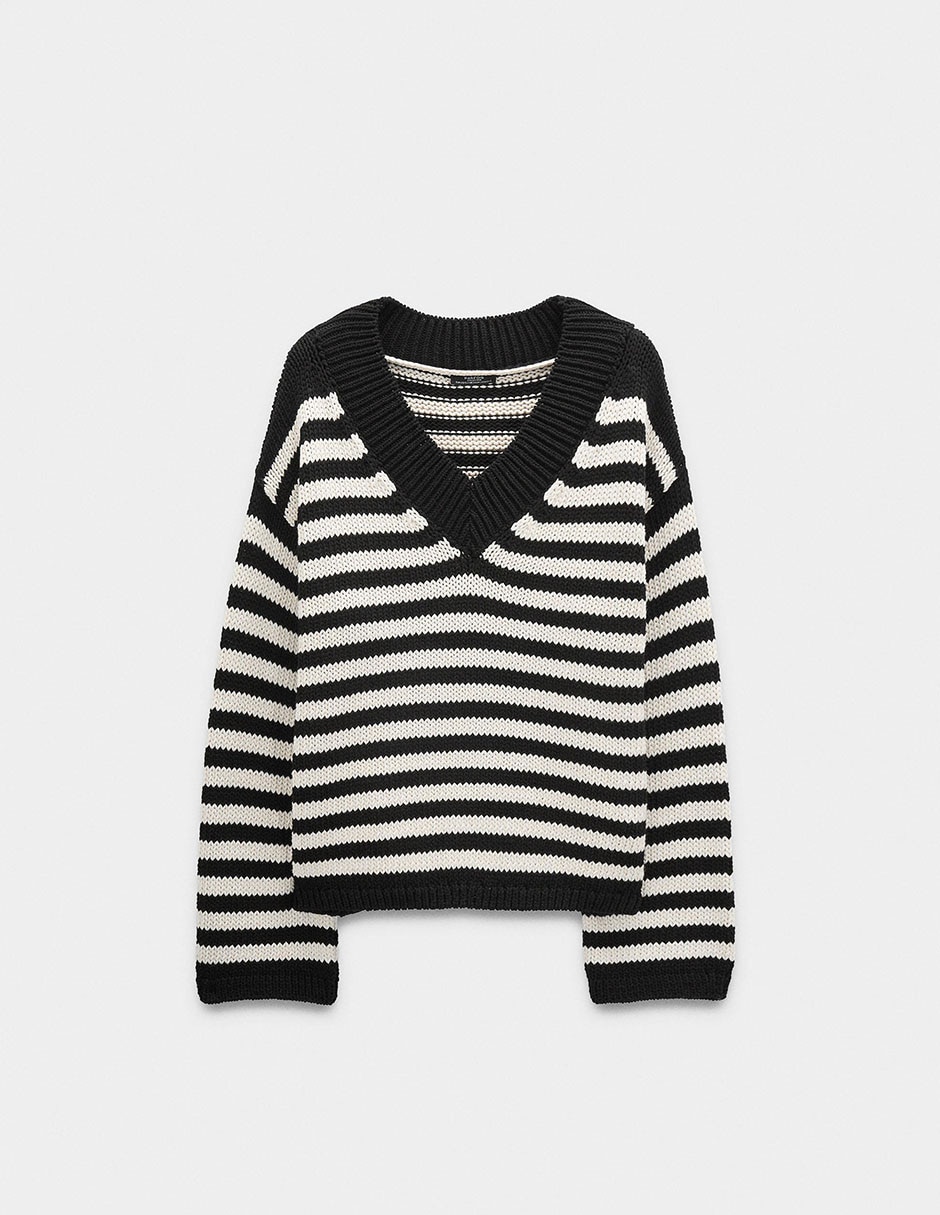 Suéter cuello v para mujer 5