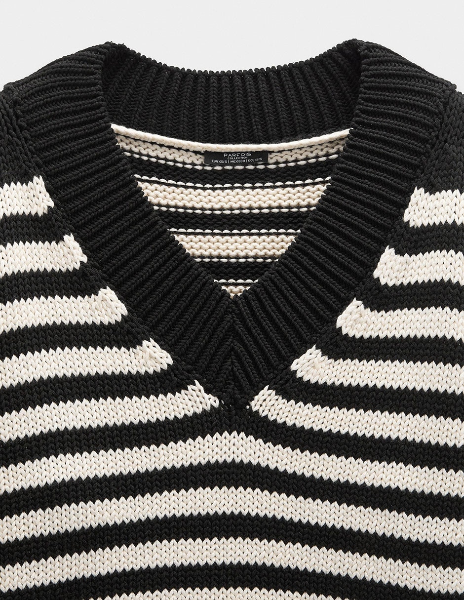 Suéter cuello v para mujer 6