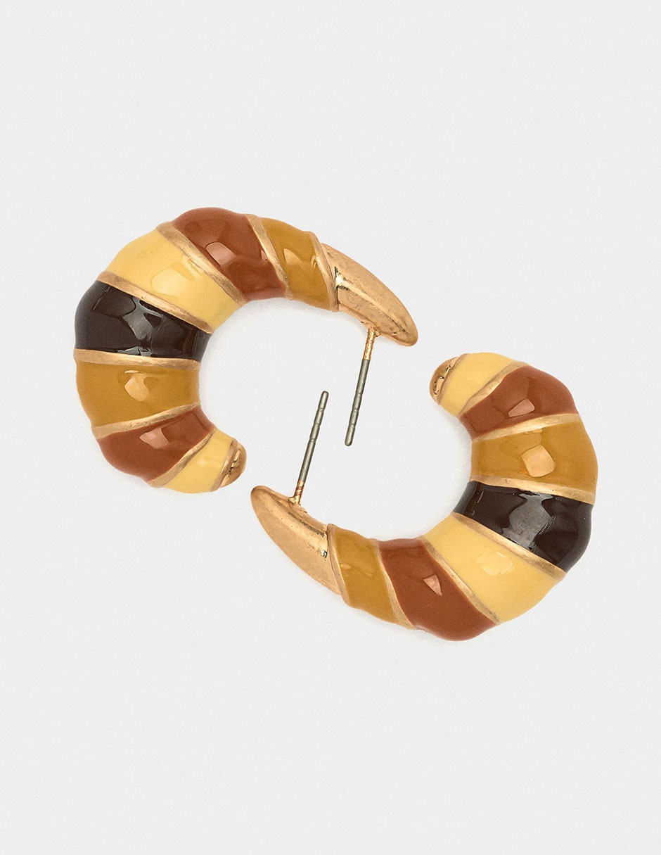 Aretes largos Amber con acabado esmaltado 2