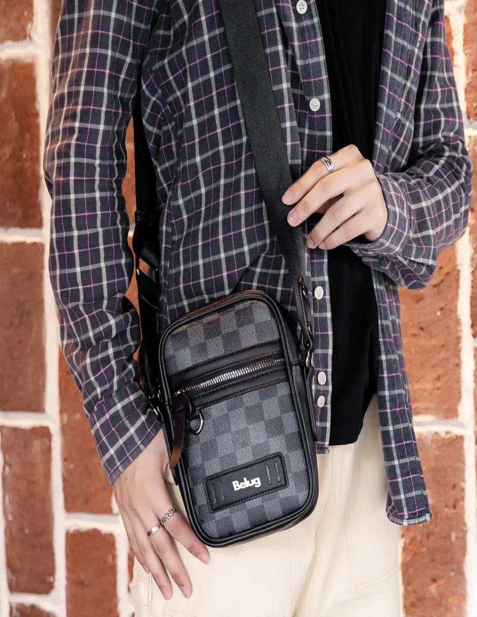Bolsa crossbody de cuero para hombre 5