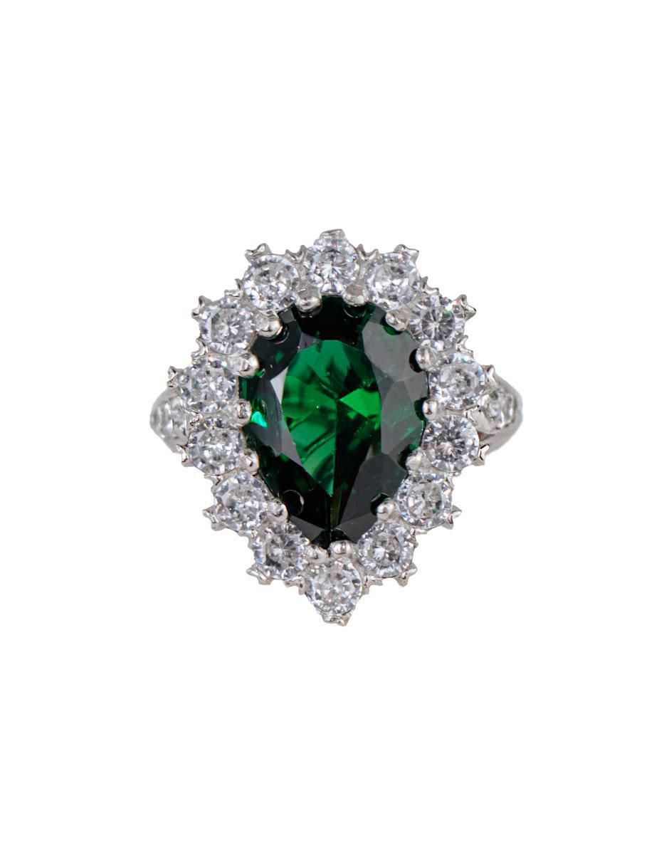 Anillo de gota Hürrem Sultan P 925 de plata zirconia cúbica Anillo de gota Hürrem Sultan P 925 de plata zirconia cúbica