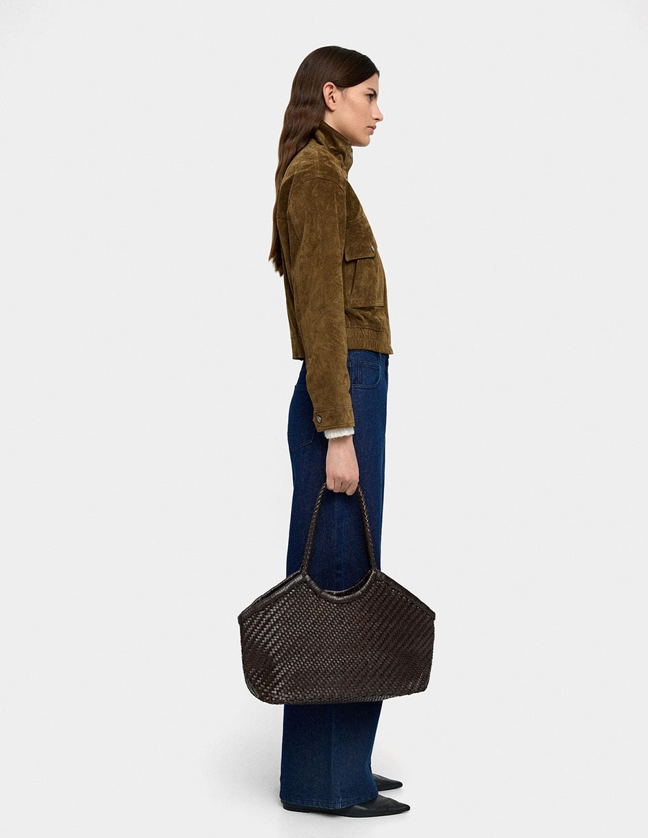 Bolsa shopper de cuero para mujer 3