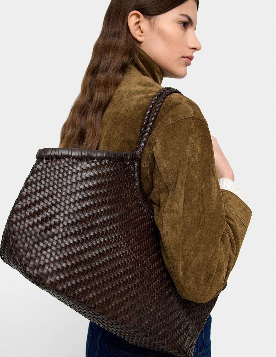 Bolsa shopper de cuero para mujer 4