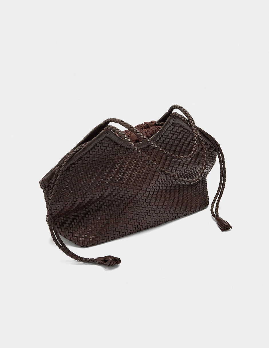 Bolsa shopper de cuero para mujer 7