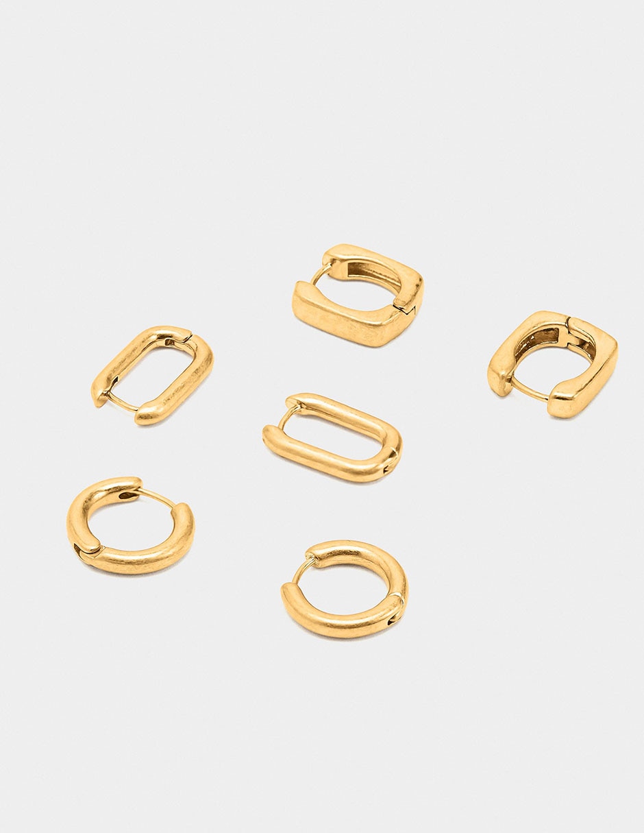 Set de aretes Golden Basics 2