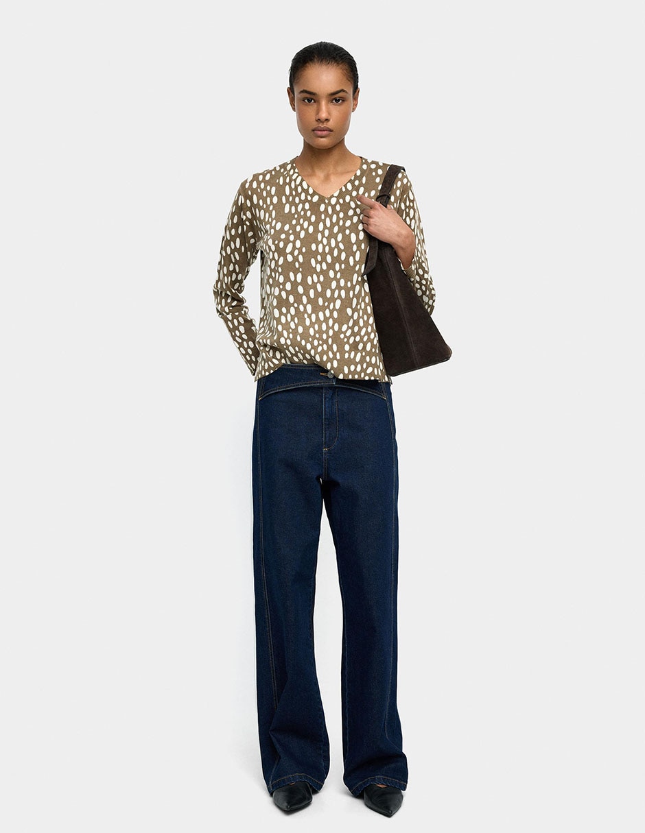 Suéter cuello v para mujer
