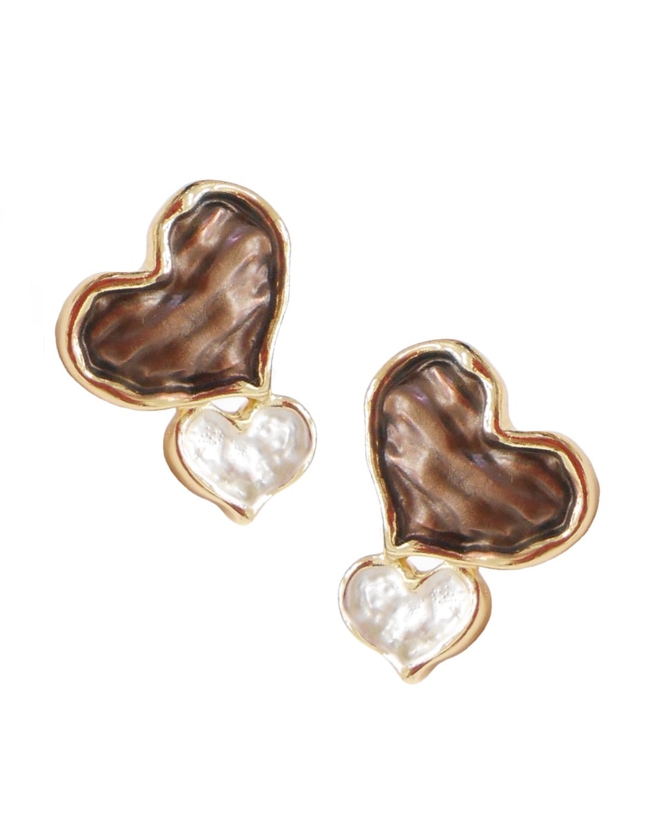 Aretes y collar de corazón 5