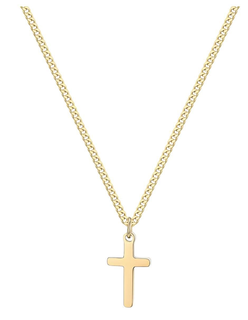 Collar de cruz de acero inoxidable