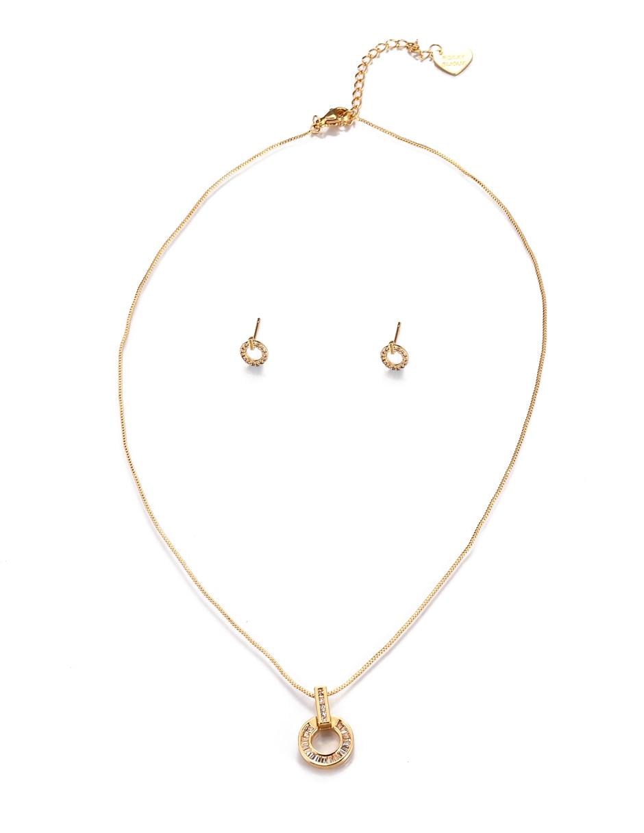 Aretes y collar zirconia 3