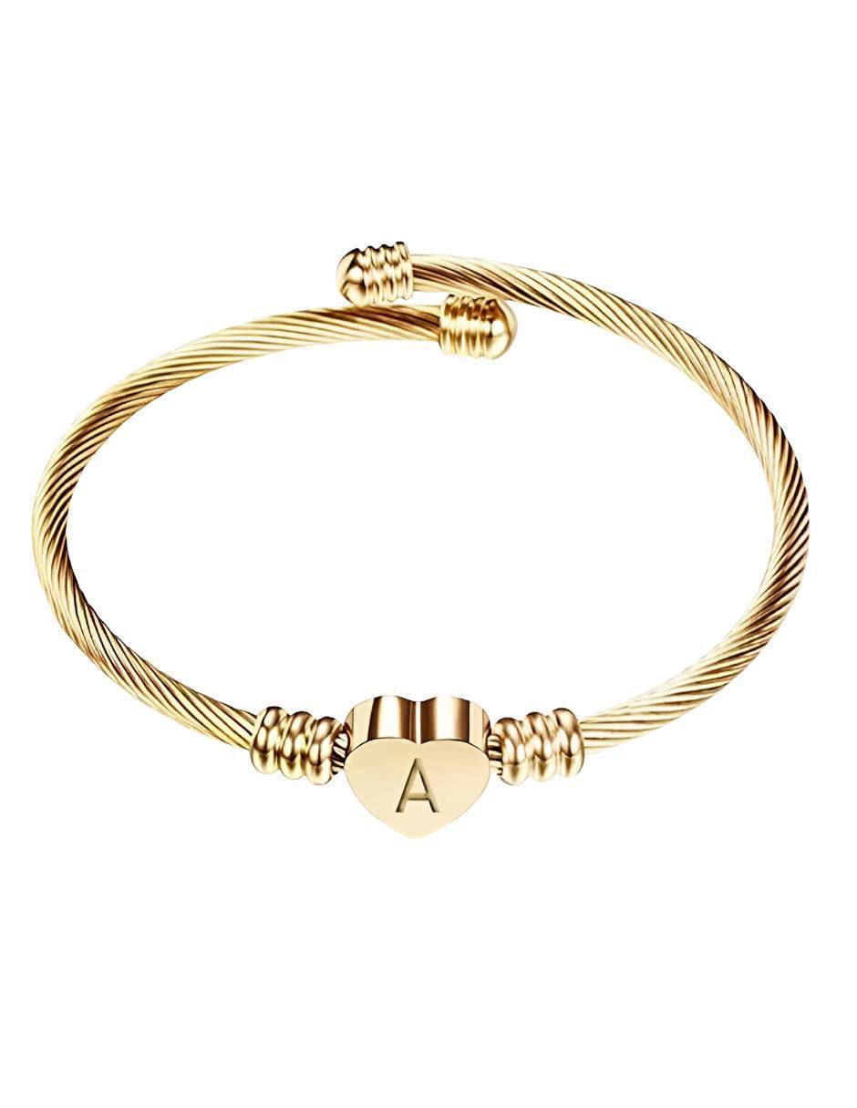 Pulsera 10 K acabado baño de oro