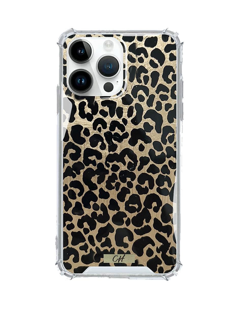 Funda para iPhone Leopard Gold de acrílico