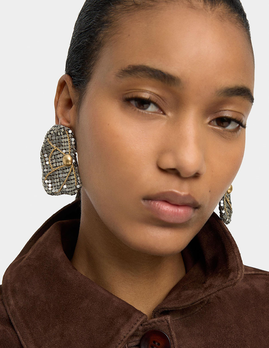 Aretes cortos Trend Extra con acabado espejo 2