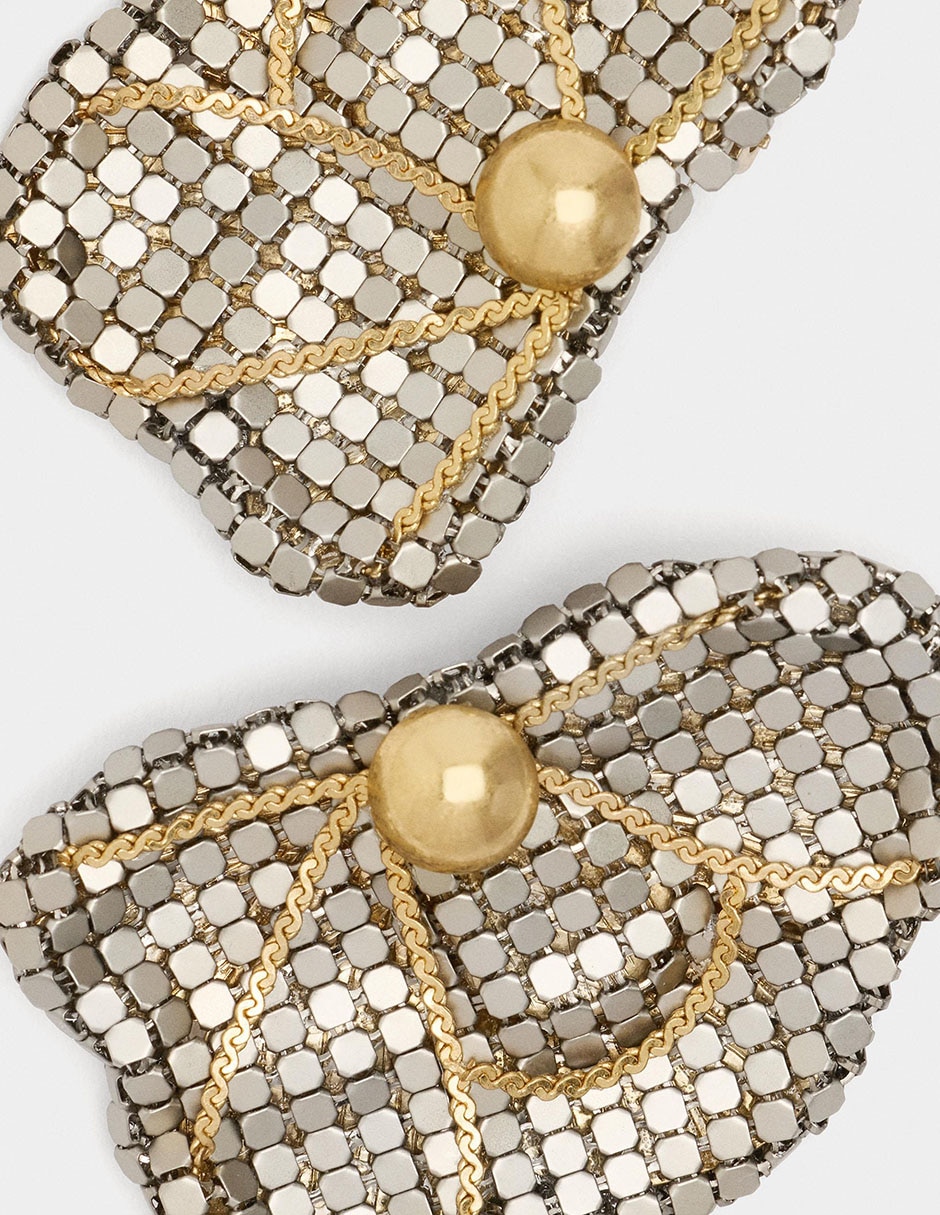 Aretes cortos Trend Extra con acabado espejo 3