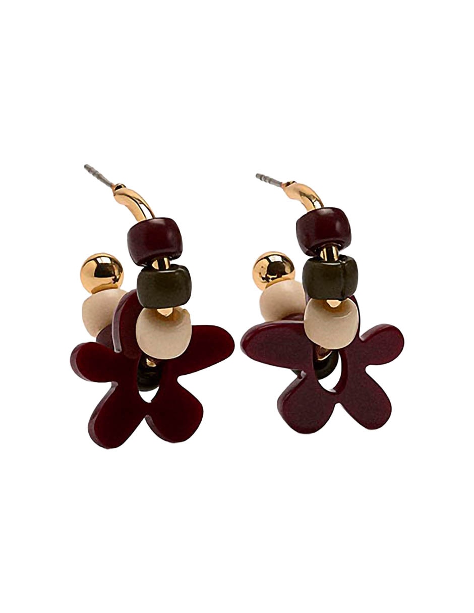 Aretes largos Wine & Dine con acabado brillante
