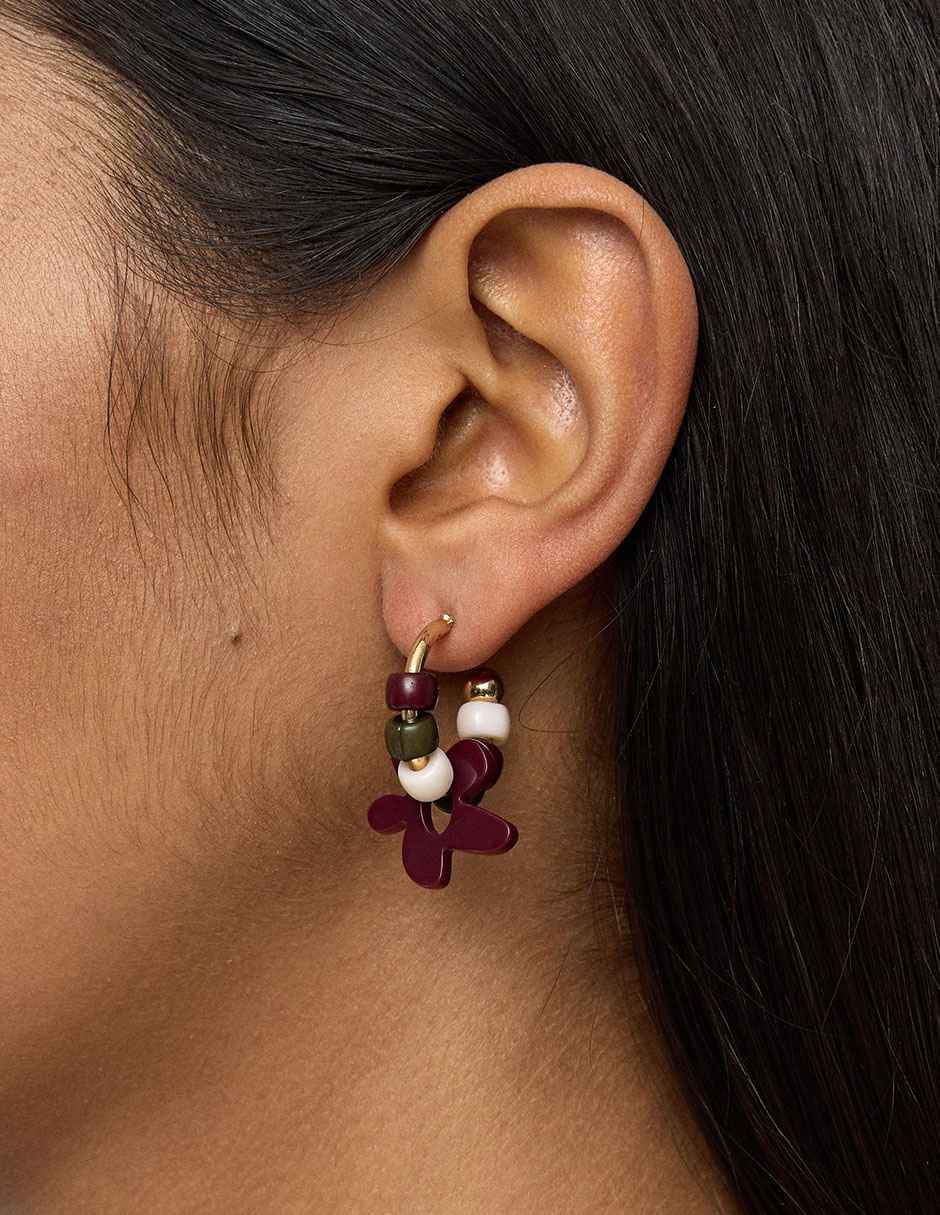 Aretes largos Wine & Dine con acabado brillante 2