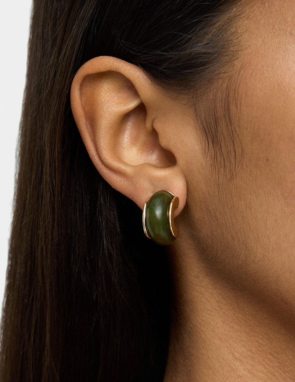 Set de aretes Maison Clay con acabado brillante 2