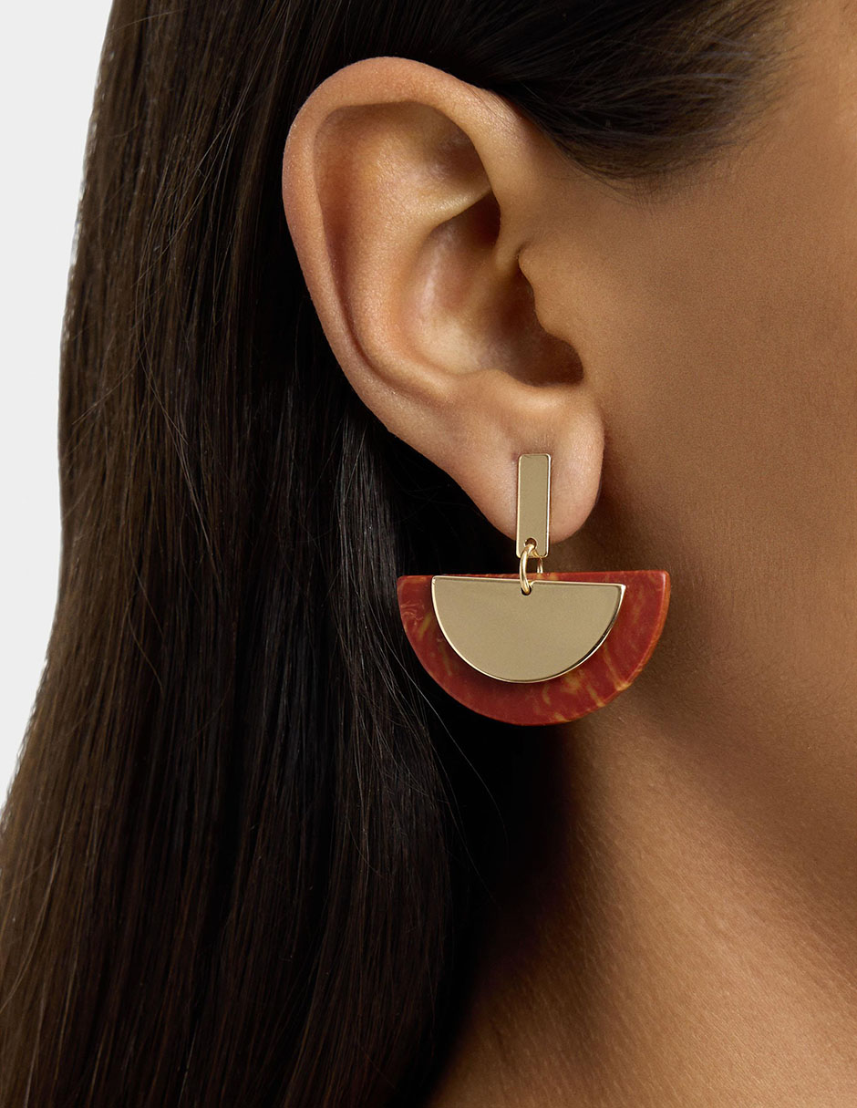 Aretes largos Wine & Dine con acabado brillante 2