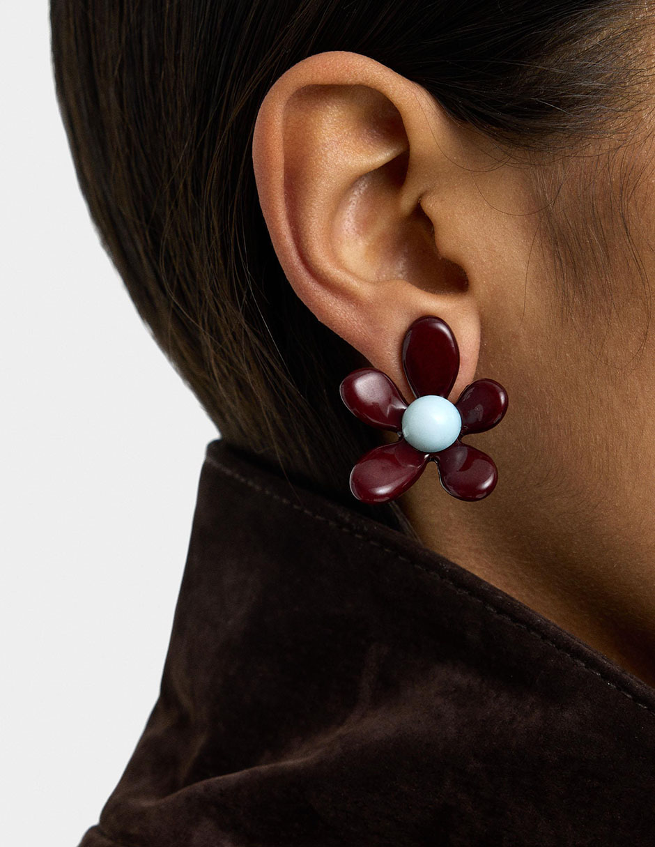 Aretes largos Wine & Dine con acabado brillante 2