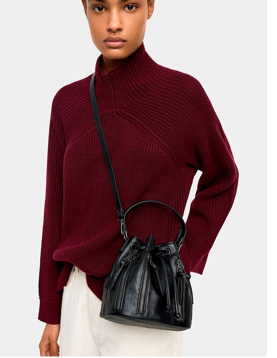 Bolsa bucket Zippers para mujer 2