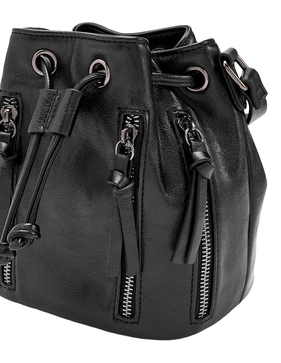 Bolsa bucket Zippers para mujer 3