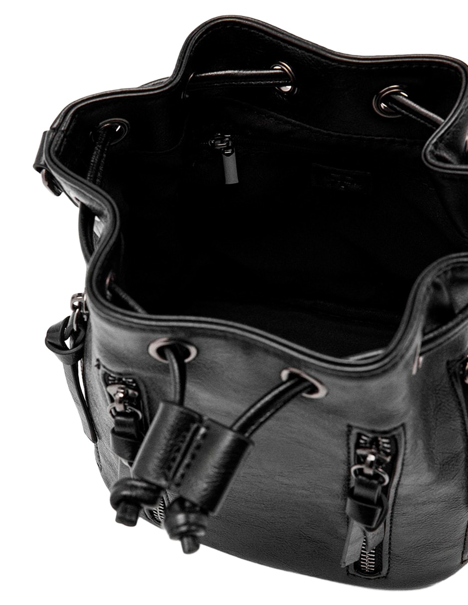 Bolsa bucket Zippers para mujer 5
