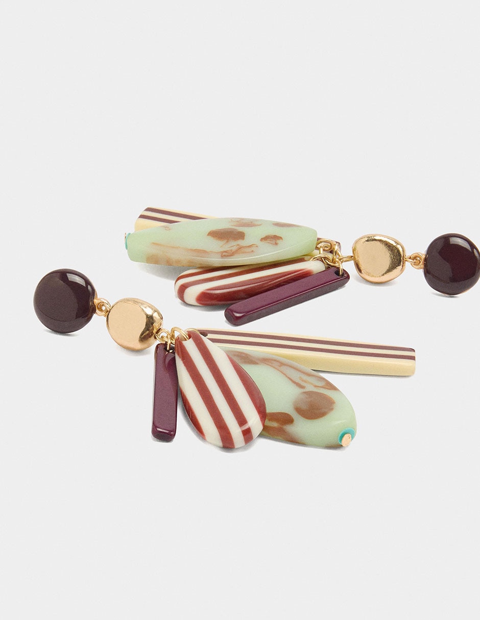 Aretes largos Wine & Dine con acabado brillante 3