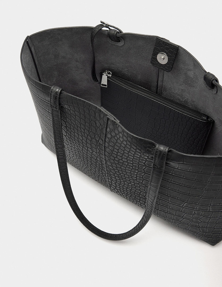 Bolsa shopper Malva para mujer 5