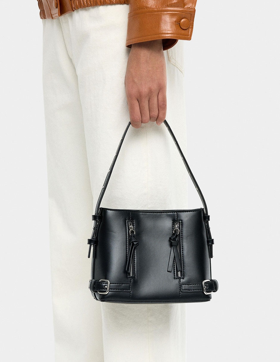 Bolsa bucket Zippers para mujer 2
