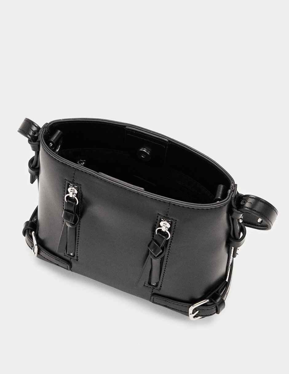 Bolsa bucket Zippers para mujer 5