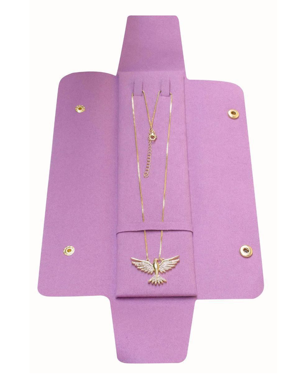 Collar con dije de paloma baño de oro 18 k 8