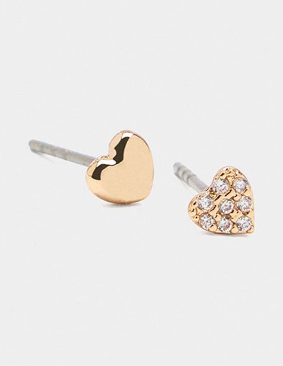 Set de aretes Golden Delicates con acabado brillante 2