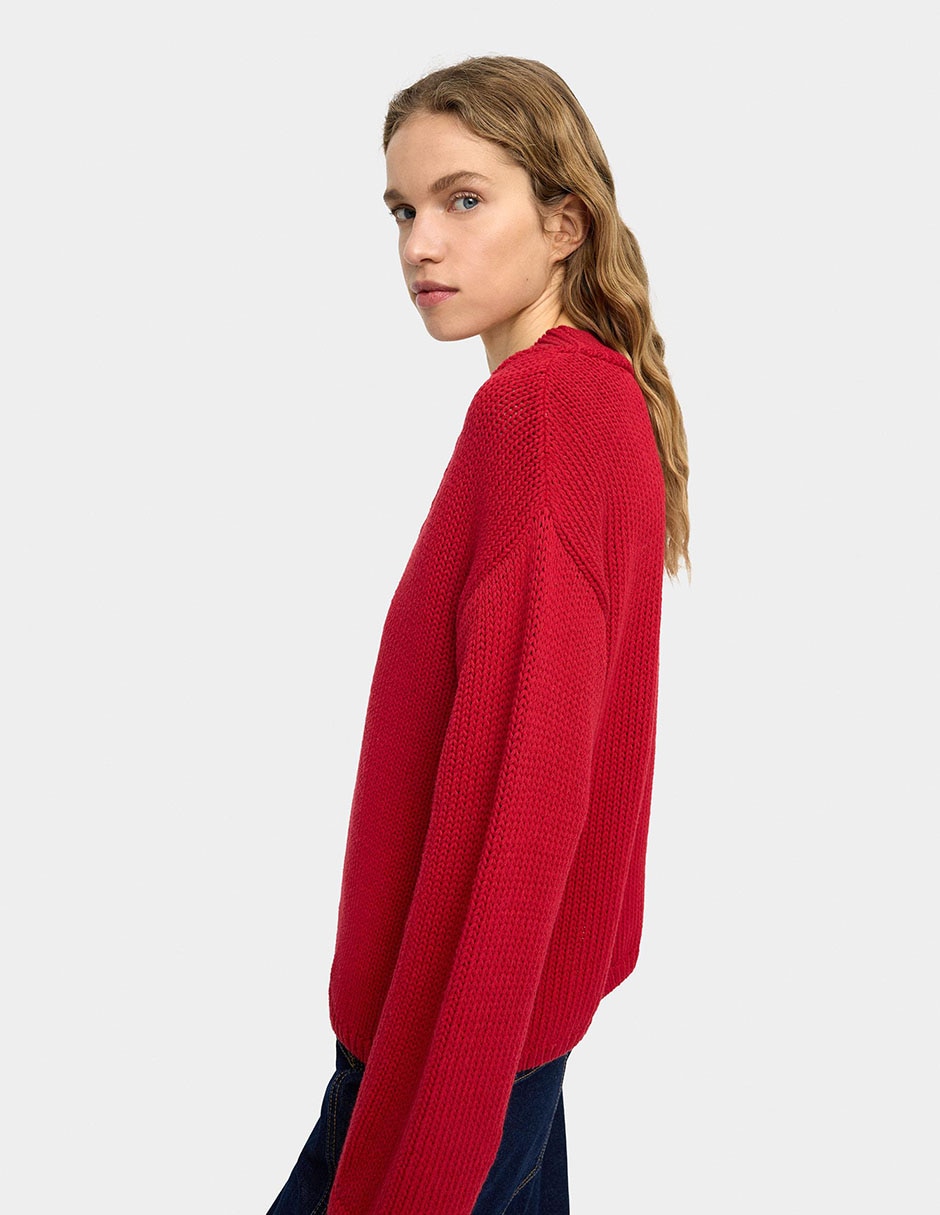 Suéter cuello V para mujer 3
