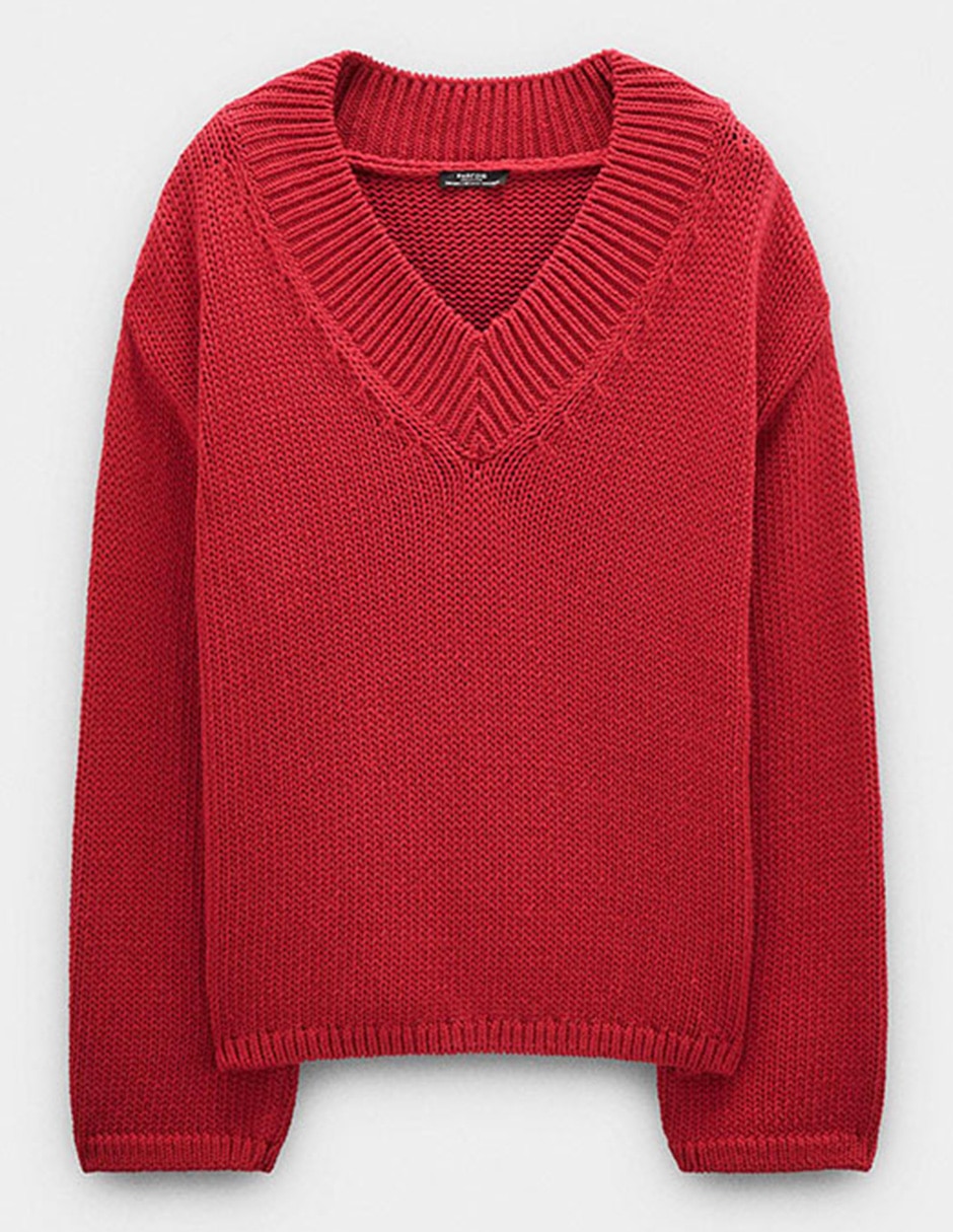 Suéter cuello V para mujer 6