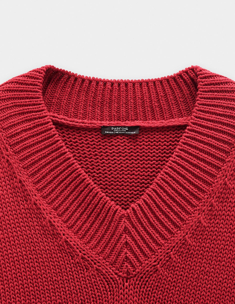 Suéter cuello V para mujer 7