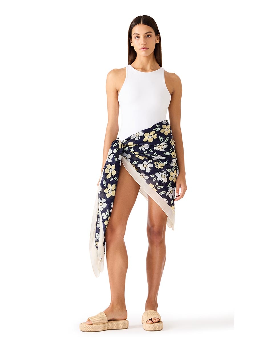 Mascada con estampado floral para mujer 2