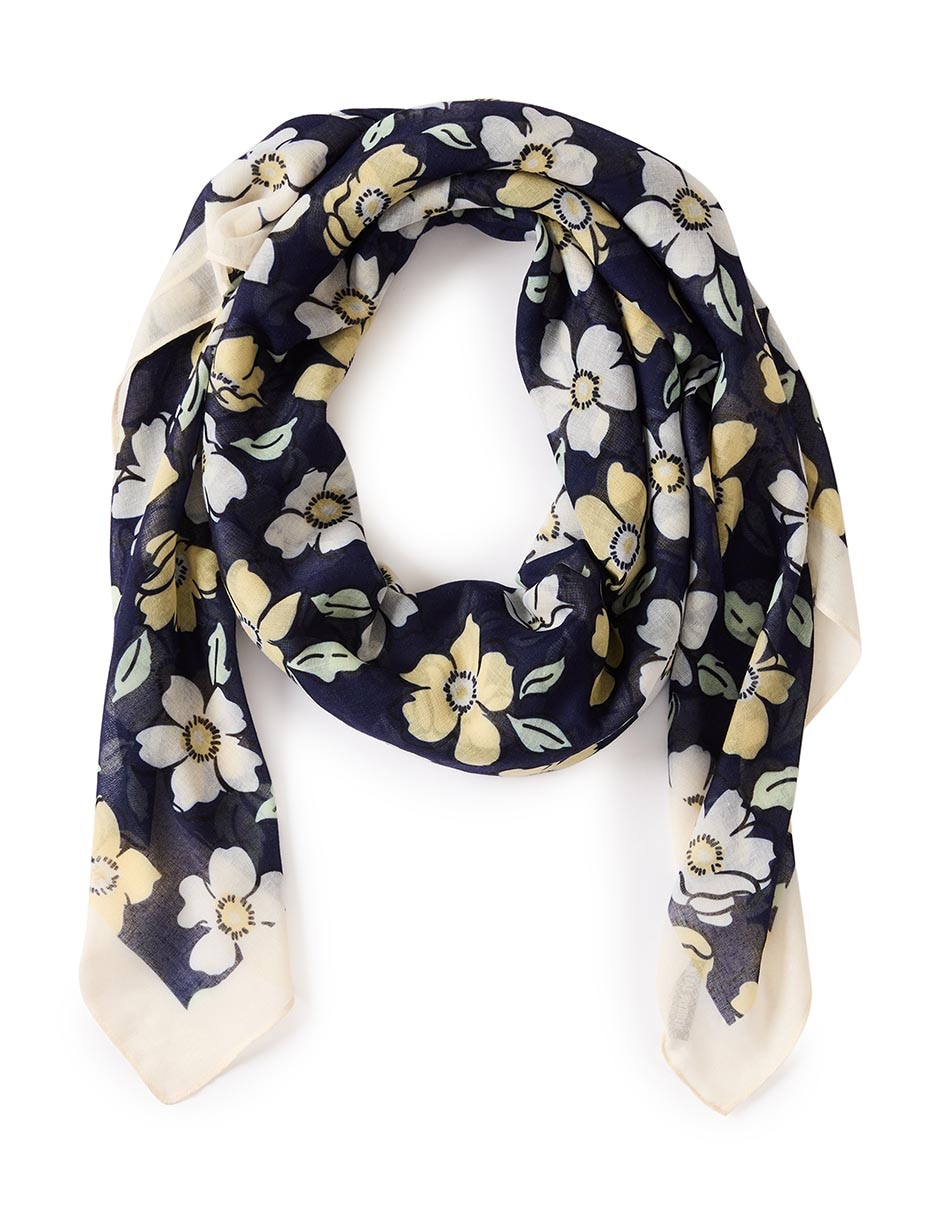 Mascada con estampado floral para mujer 4