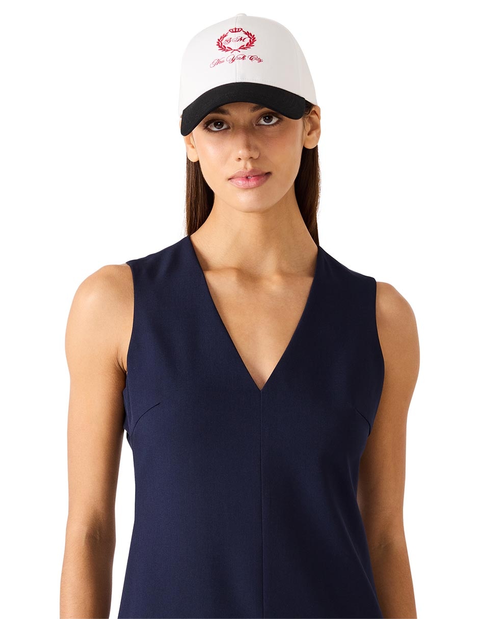 Gorra visera curva correa ajustable casual para mujer 3