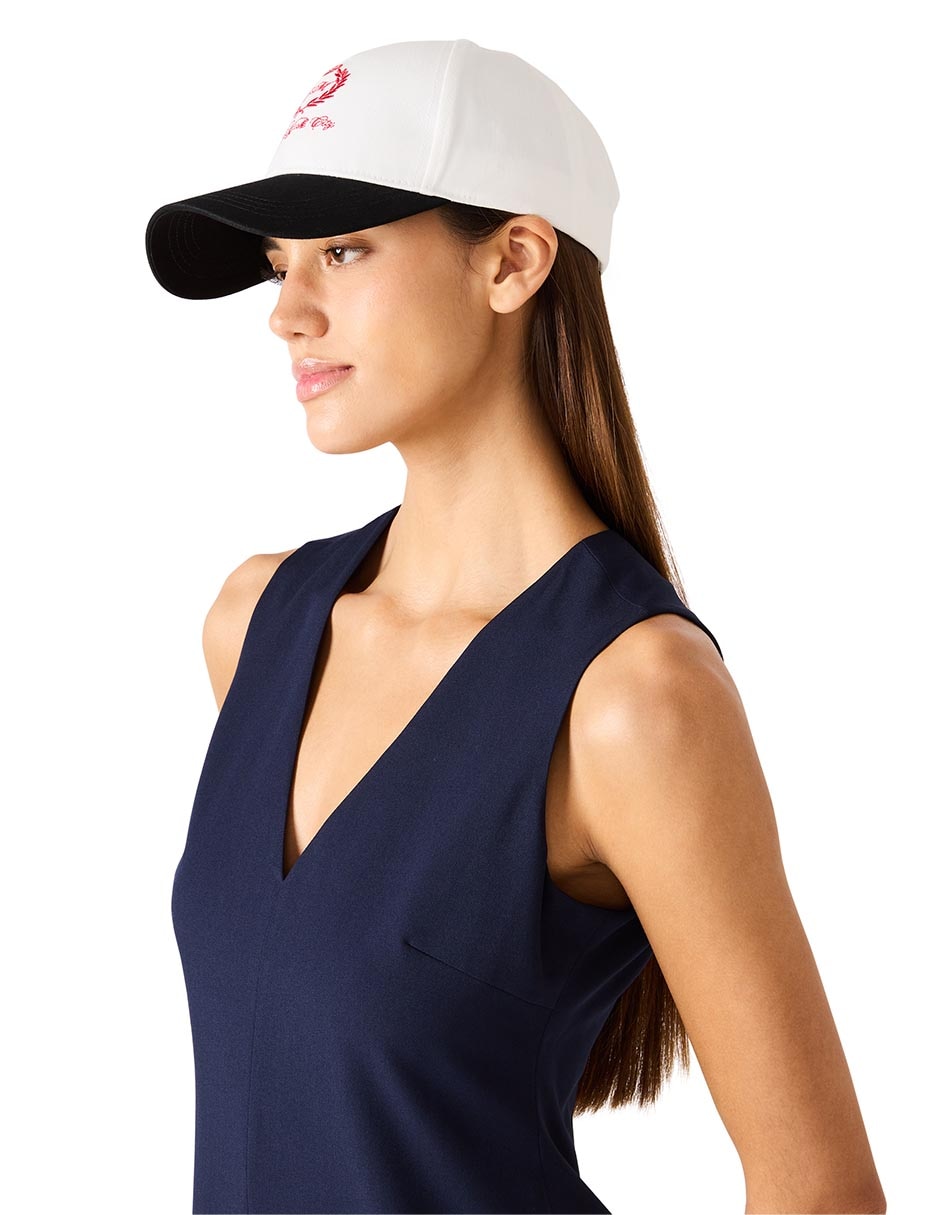 Gorra visera curva correa ajustable casual para mujer 4