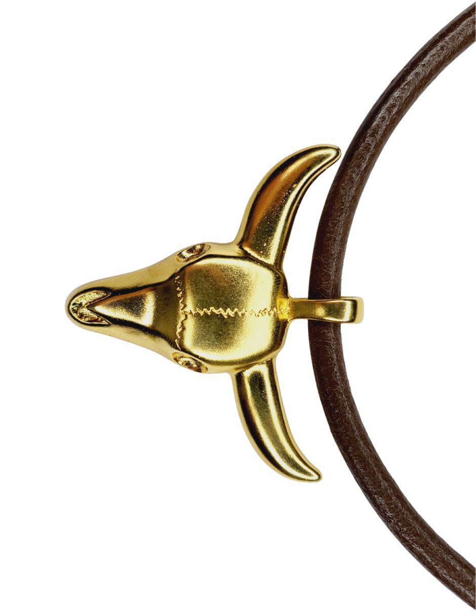 Collar de toro de chapa de oro 24 K 3