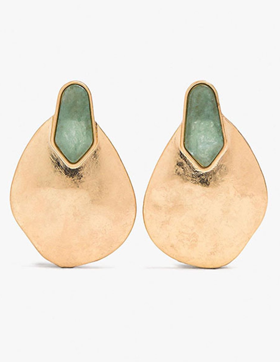 Aretes largos Earthy con acabado brillante