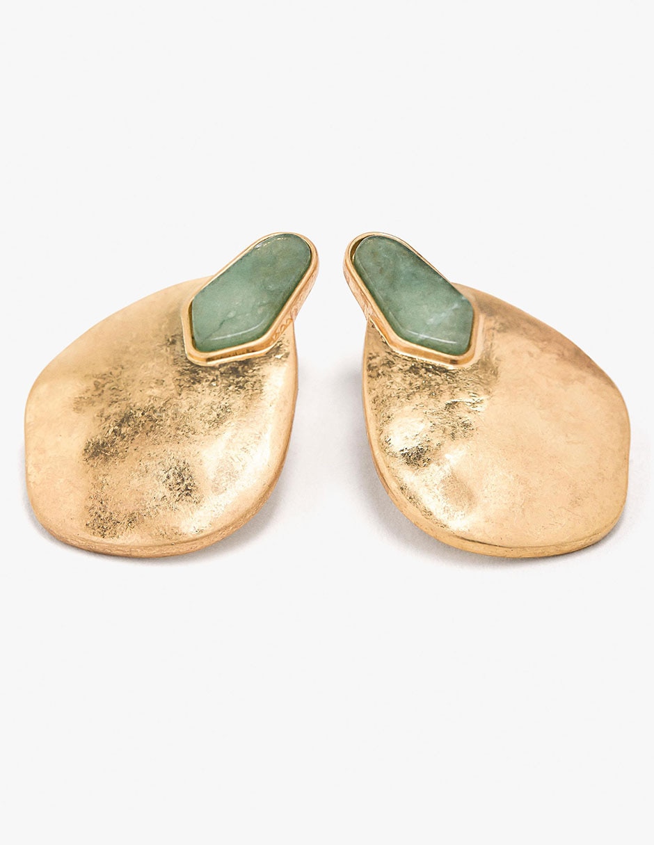 Aretes largos Earthy con acabado brillante 2