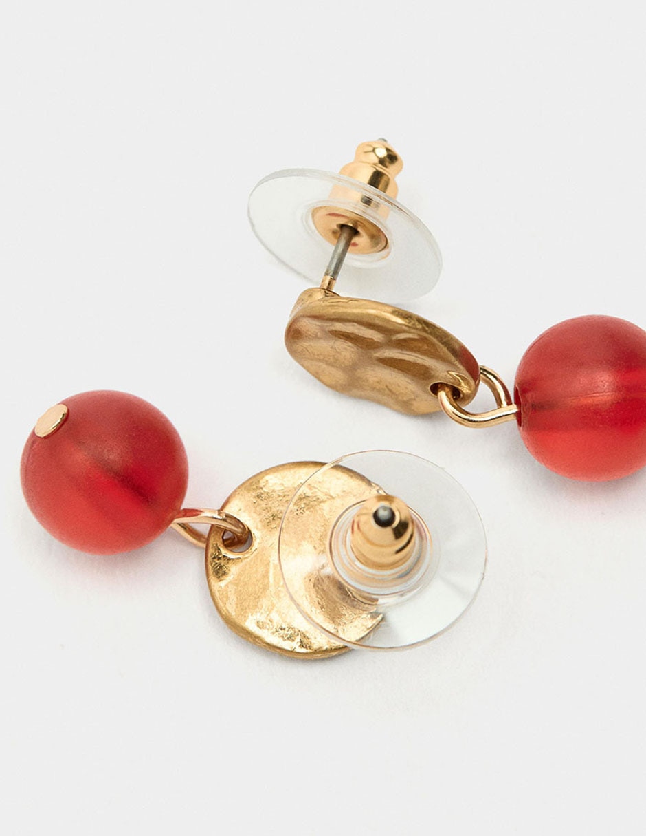 Aretes cortos con acabado martillado 2