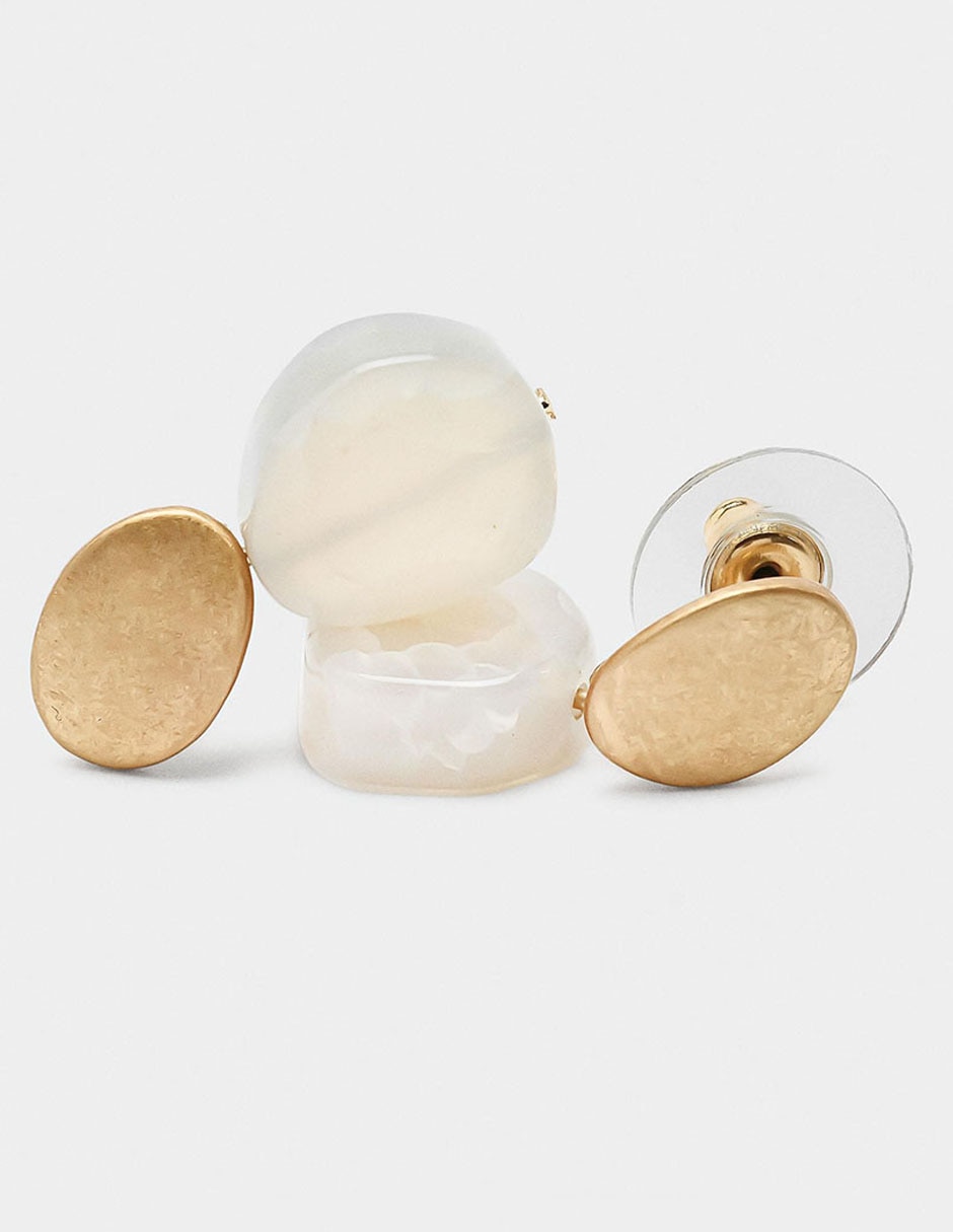 Aretes cortos con acabado esmaltado 2