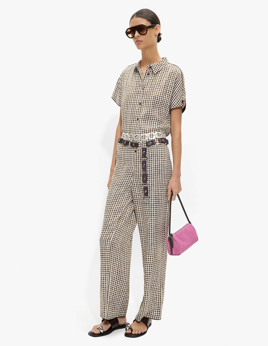 Jumpsuit casual estampado vichy para mujer 2