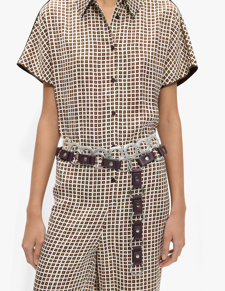 Jumpsuit casual estampado vichy para mujer 3