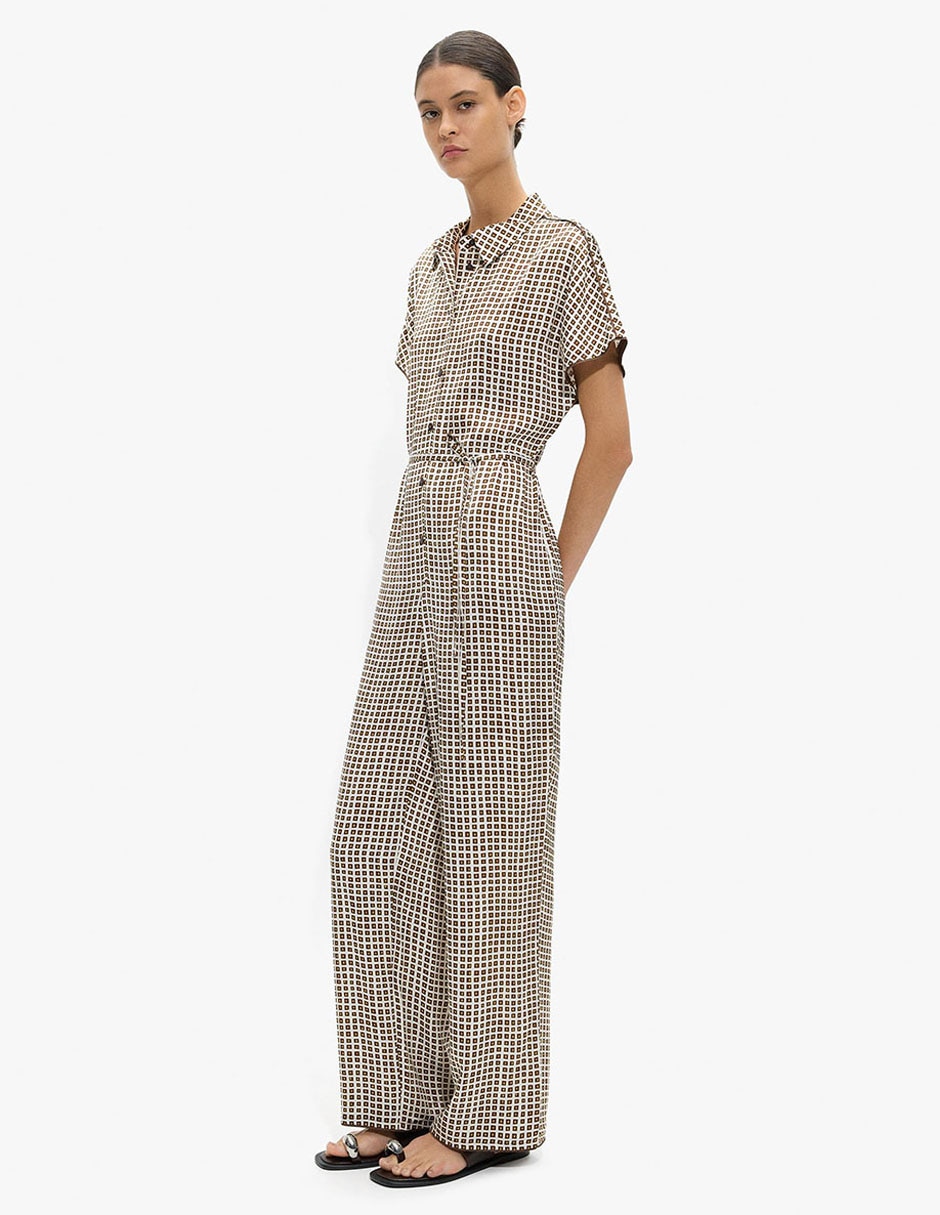 Jumpsuit casual estampado vichy para mujer 4