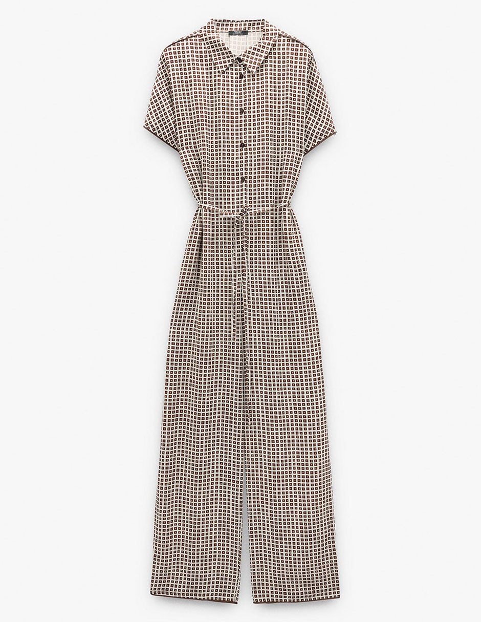 Jumpsuit casual estampado vichy para mujer 6