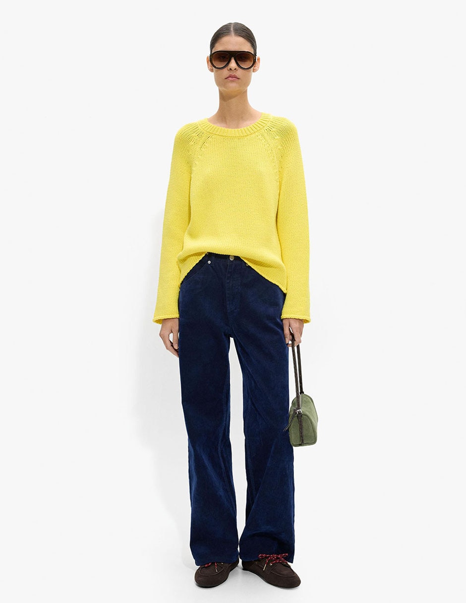 Suéter cuello redondo para mujer