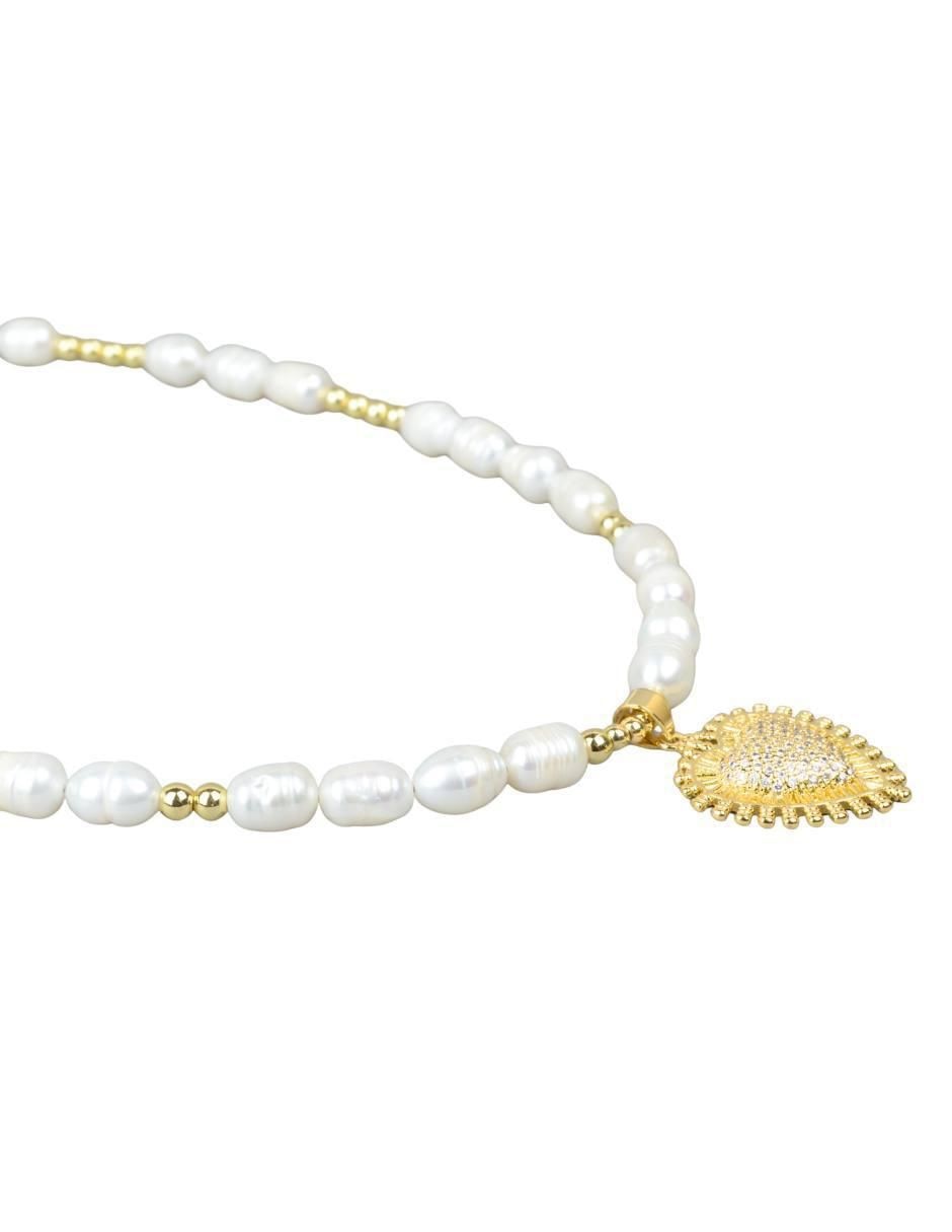 Collar con dije de corazón Aura 18 K 2